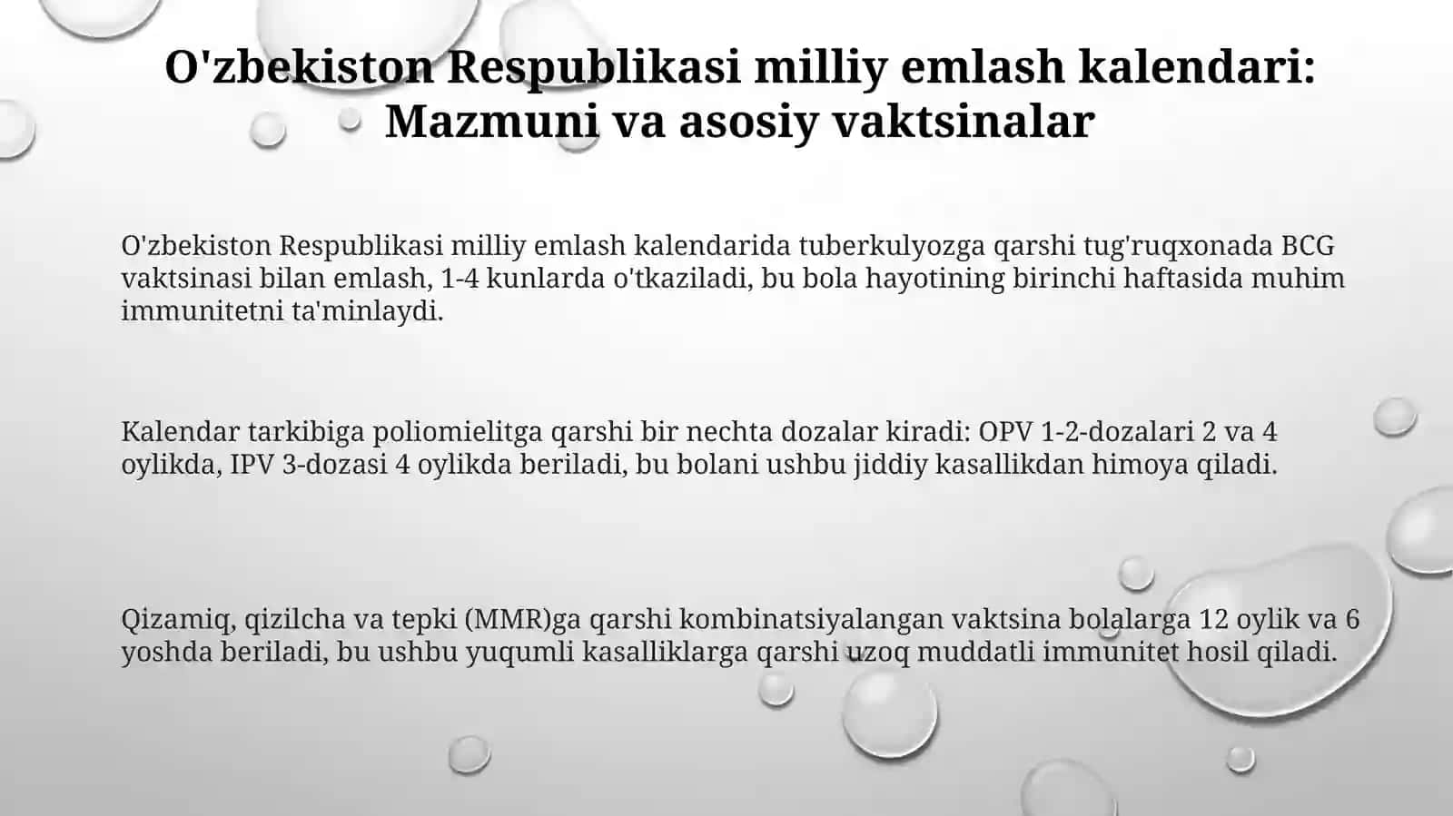 Ozbekiston milliy emlash kalendari va uni otqazilishi 3