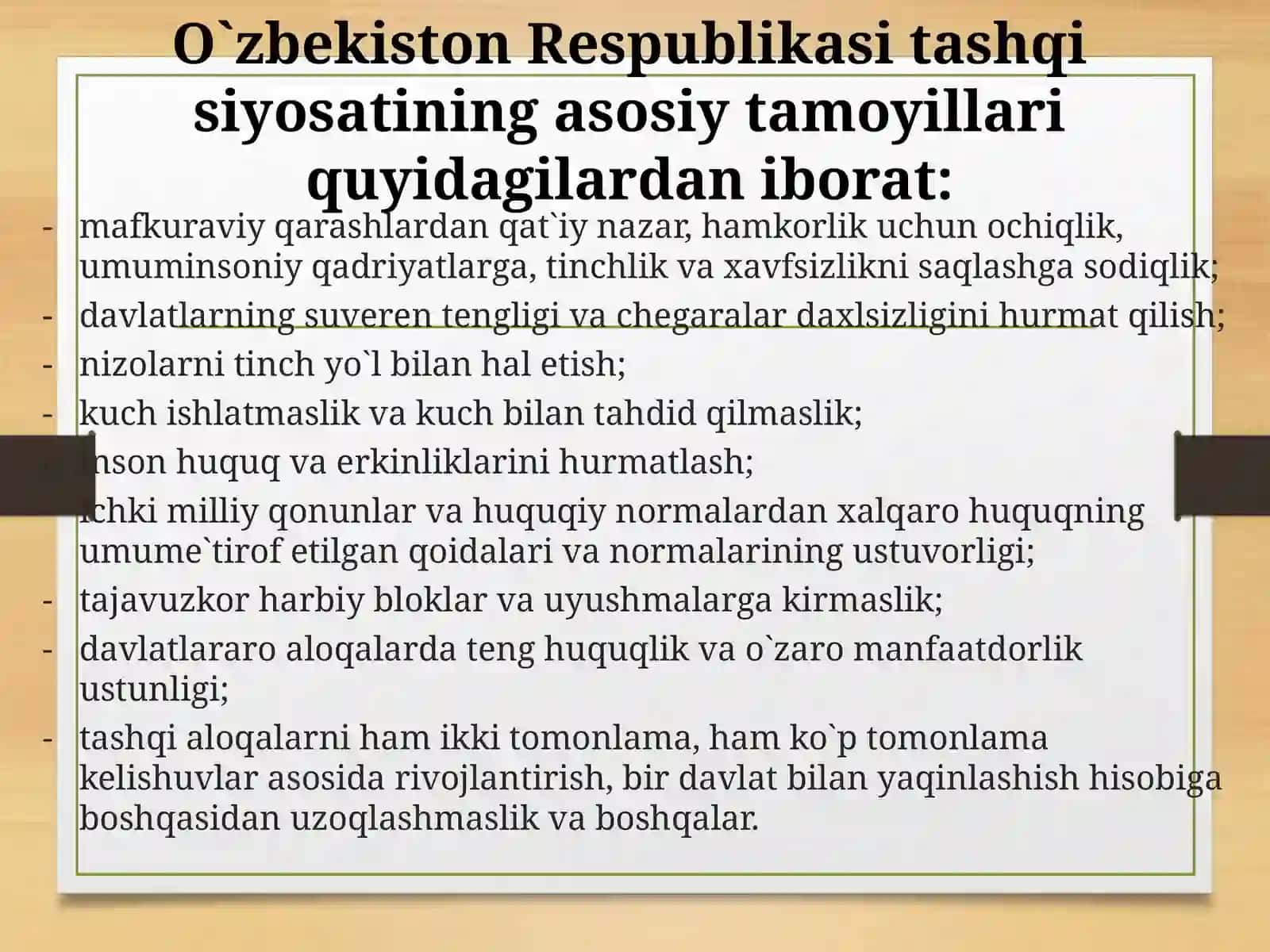 O`ZBEKISTON VA JAHON HAMJAMIYATI 3