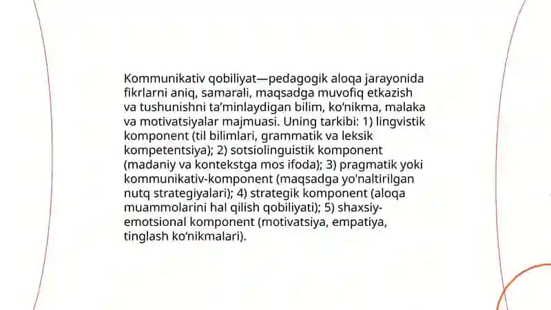 Kommunikativ qobiliyat – pedagogik aloqa 3