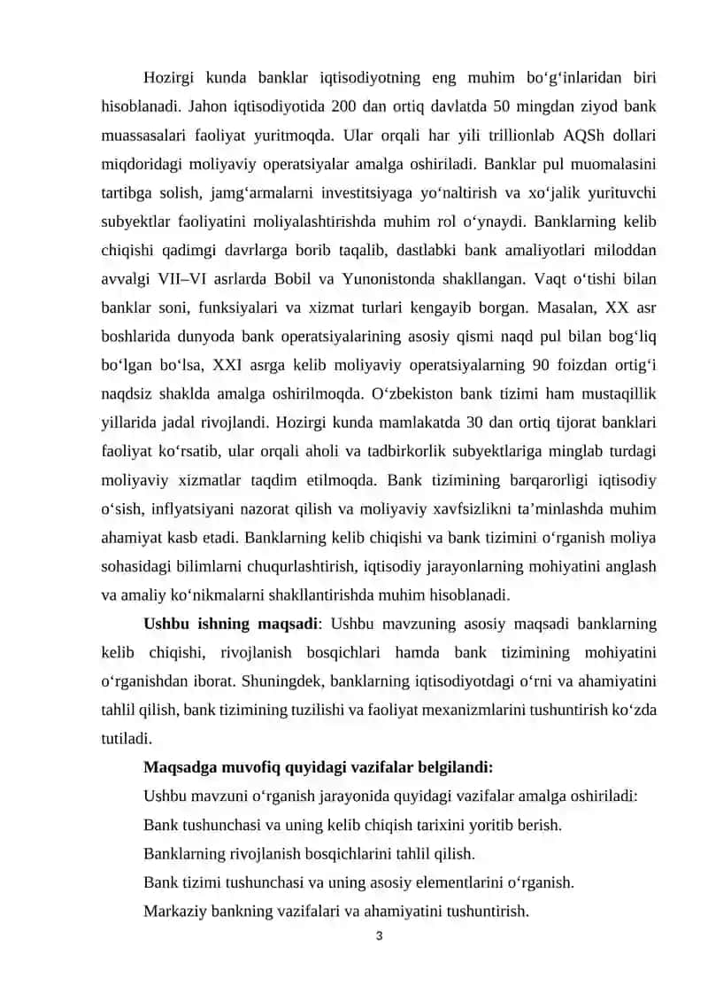 Banklarning kelib chiqishi va bank tizimi 3