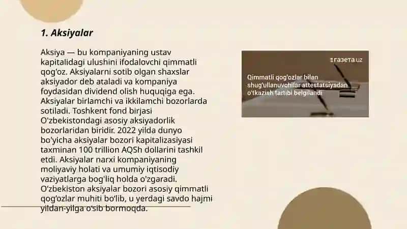 Qimmatli qog'ozlar turlari 3