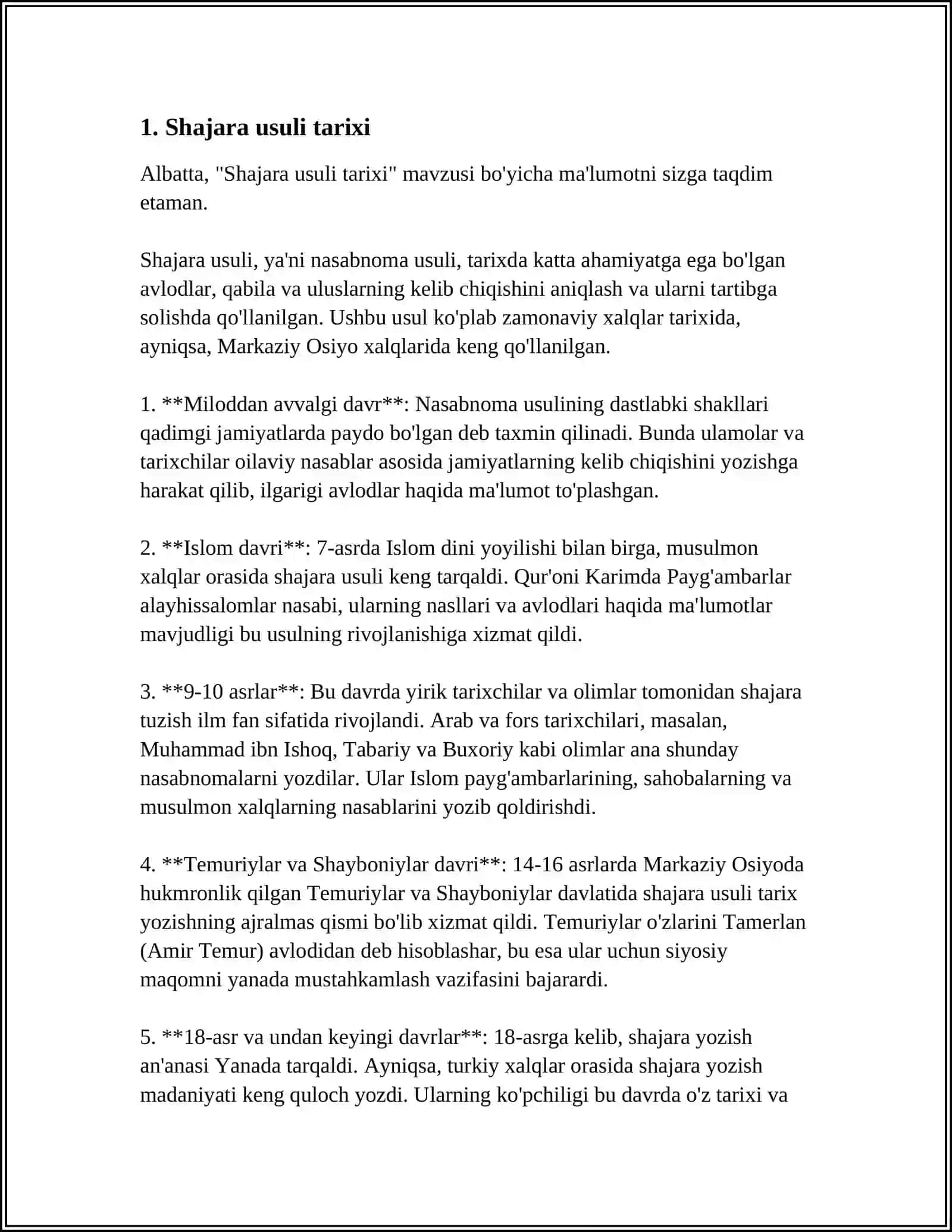 ANTROPOGENETIKA USULLARI: SHAJARA USULI 3