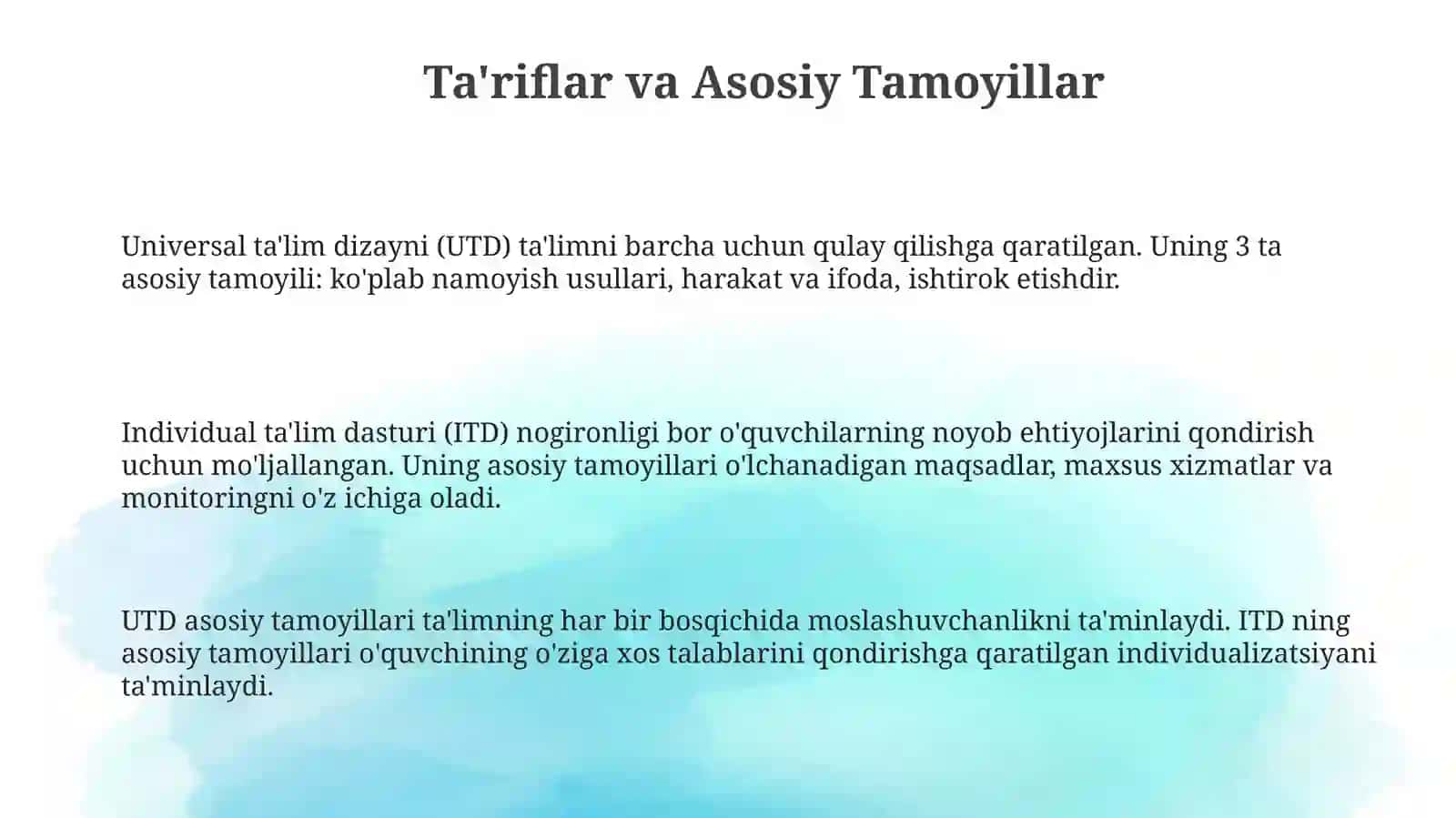 Ta'limning universal dizayni va individual ta'lim dasturi 3
