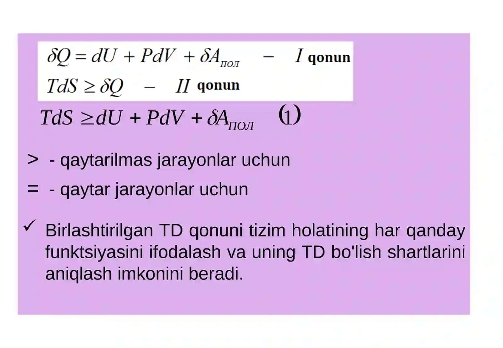 Termodinamik potensiallar 3