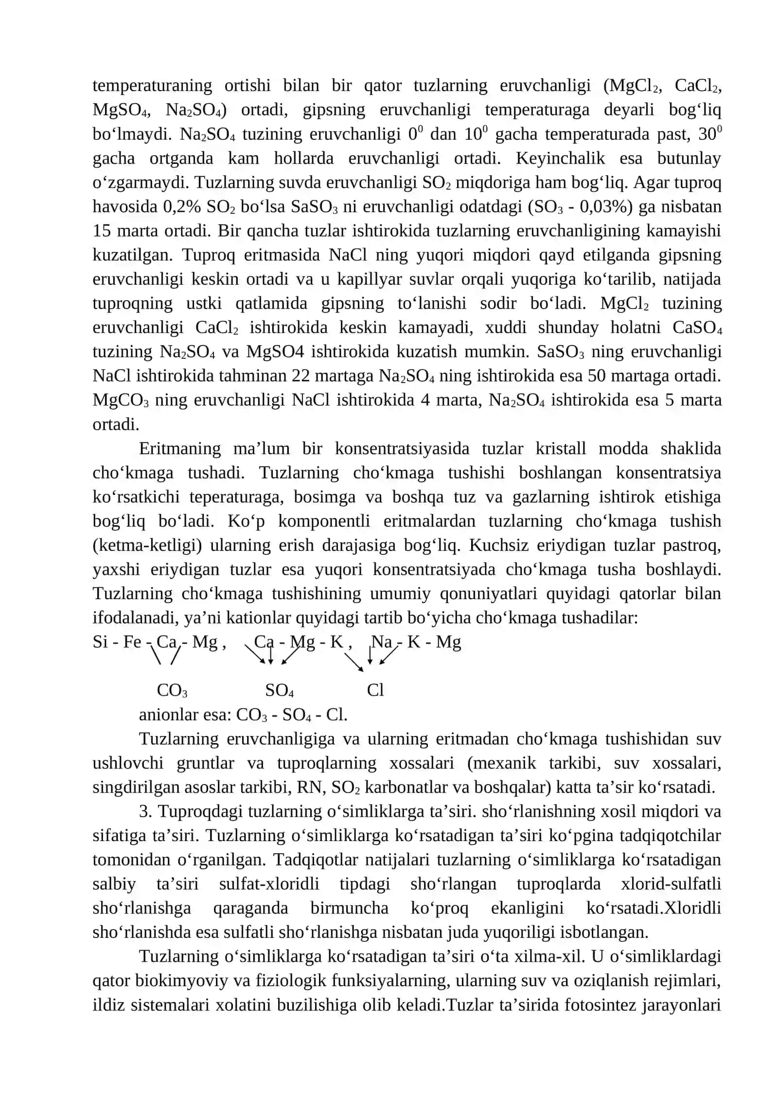 Tuzlarning eruvchanligi 3