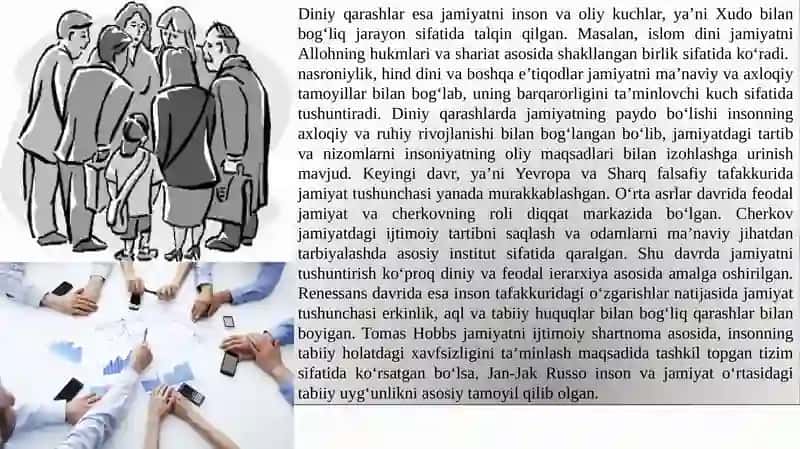 Jamiyatning paydo bolishiga oid qarashlar dinamikasi 3