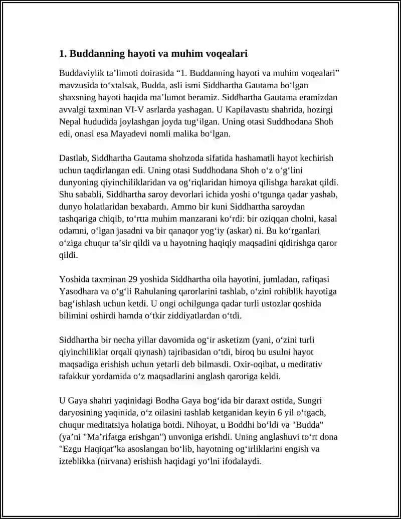 1. Buddanning hayoti va muhim voqealari 3