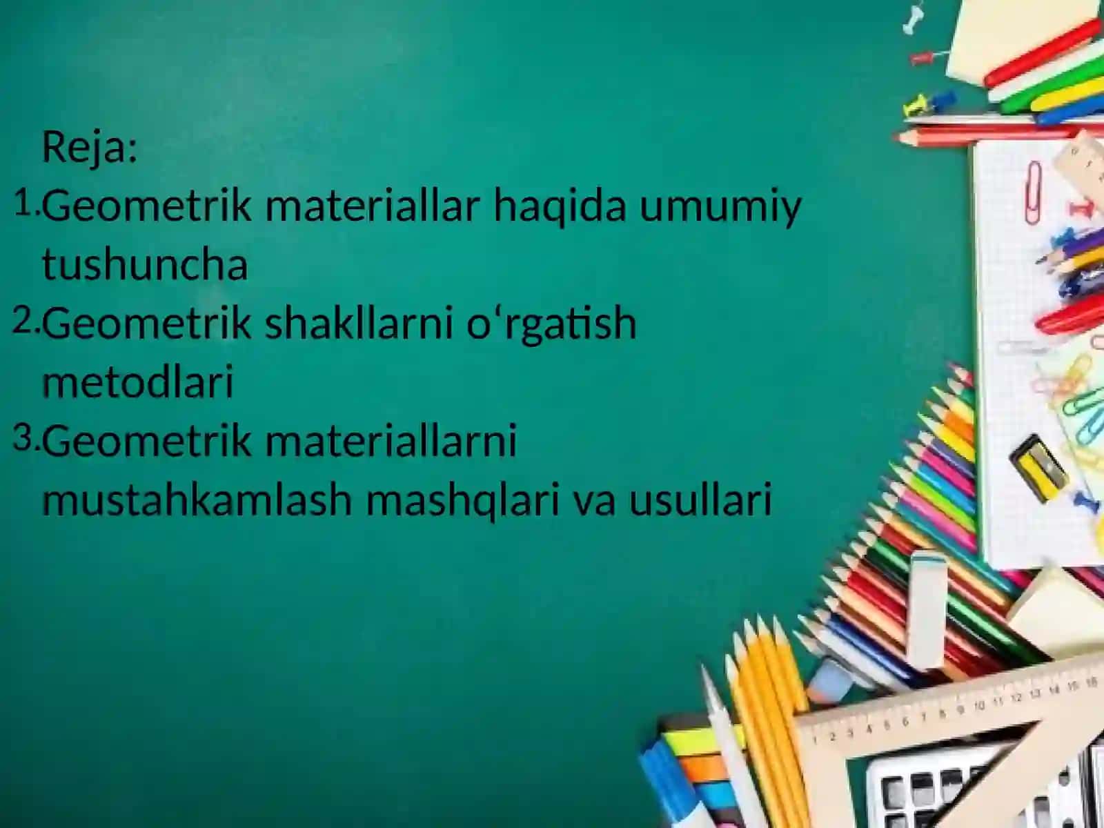 Geometrik materiallarni ôrgatish metodikasi 3