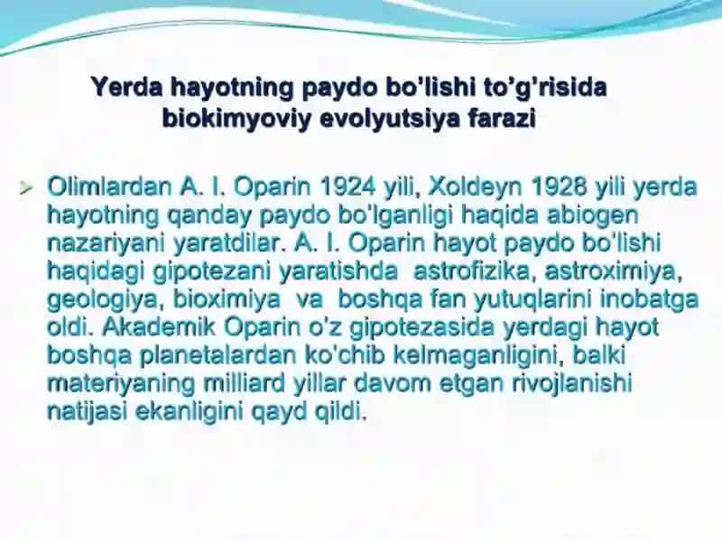 Hayotning molekulyar darajasi 3