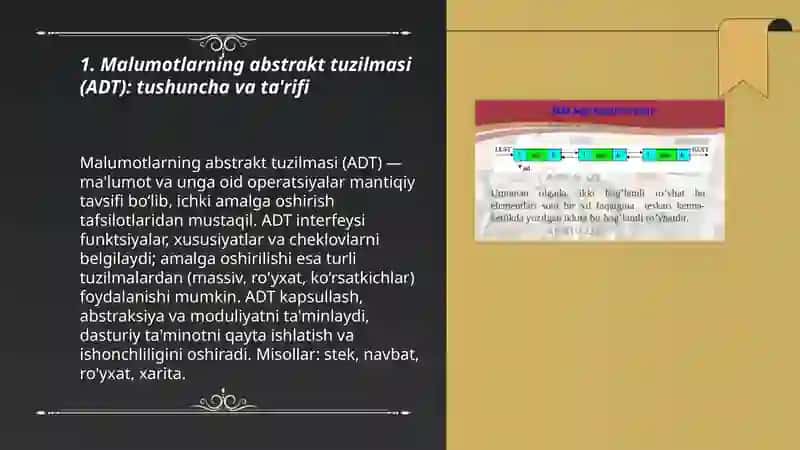 Malumotlarning abstrakt tuzilmasi (ADT) 3