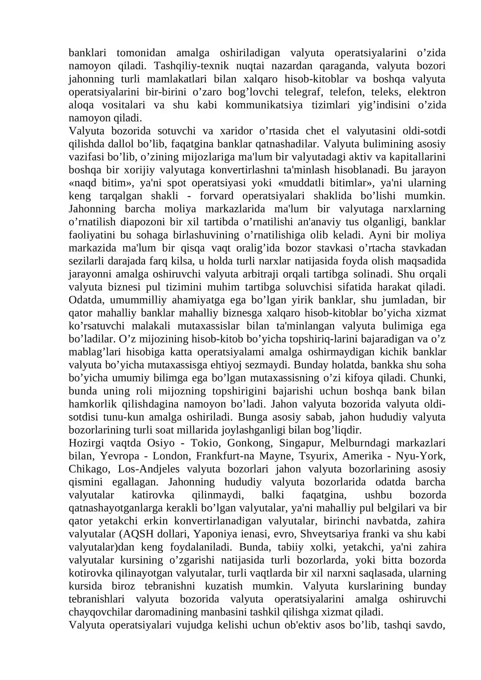 Xalqaro valyuta-kredit va moliya bozori 3