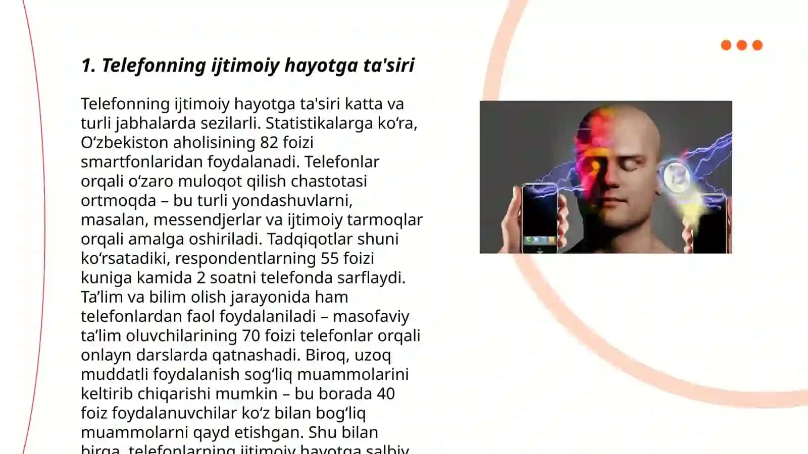 Telefonning inson hayotiga taʼsiri 3
