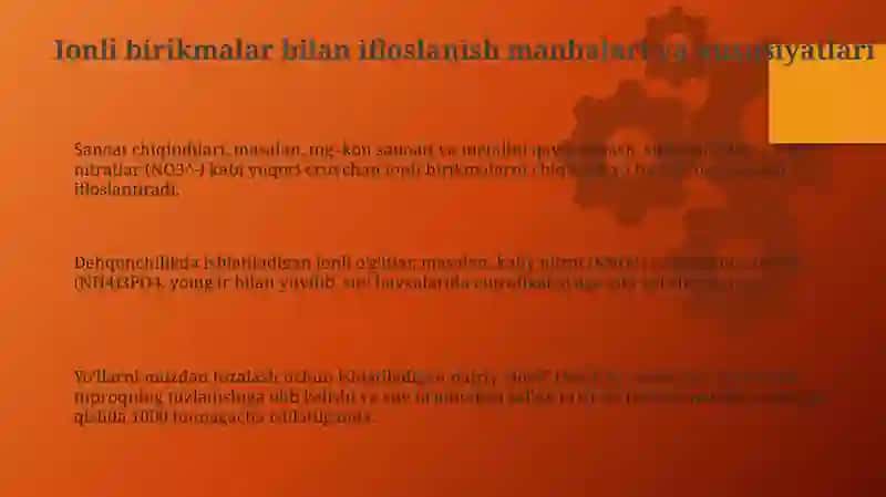 Ionli birikmalar bilan ifloslanish 3