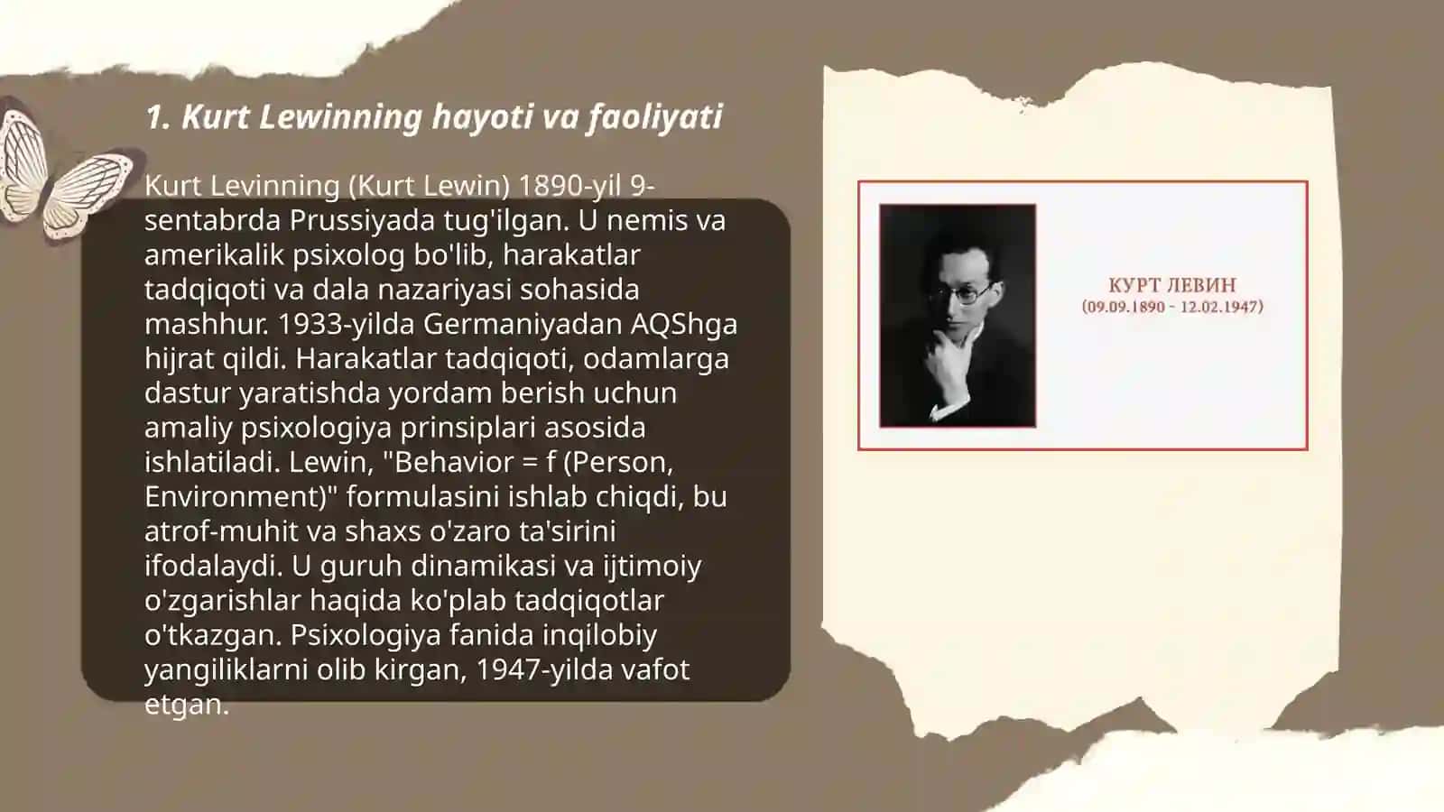 Kurt Levinning Maydon nazariyasi 3