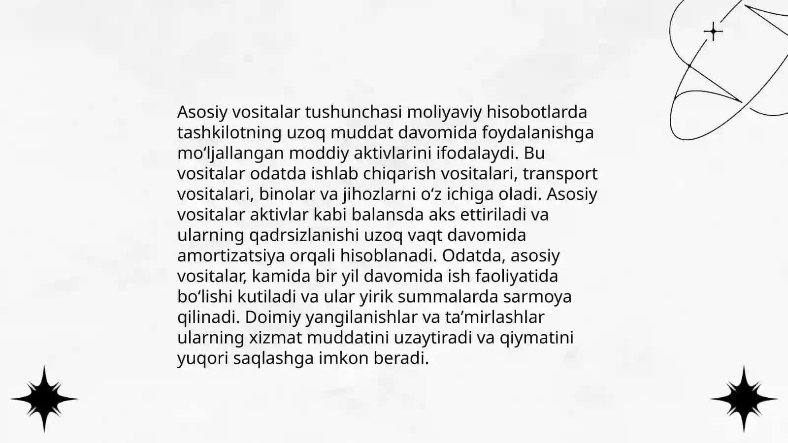 Asosiy vositalarni turkumlash va baholash 3