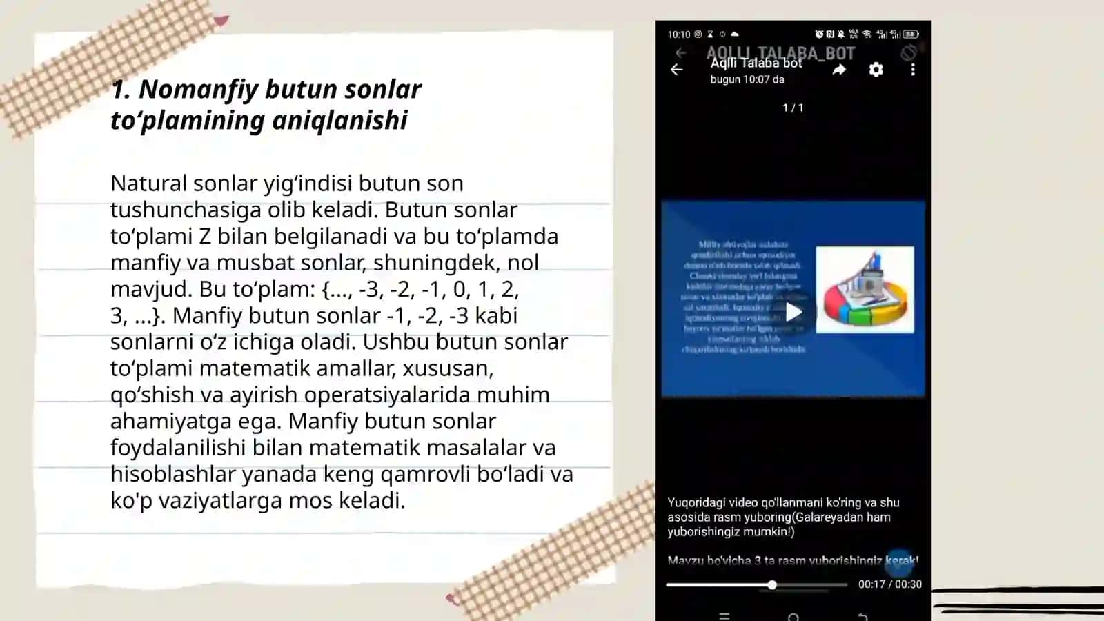 Nomanfiy butun sonlar toʻplamining xossalari 3