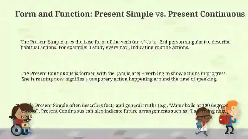 Present Simple and Present Continuous 3