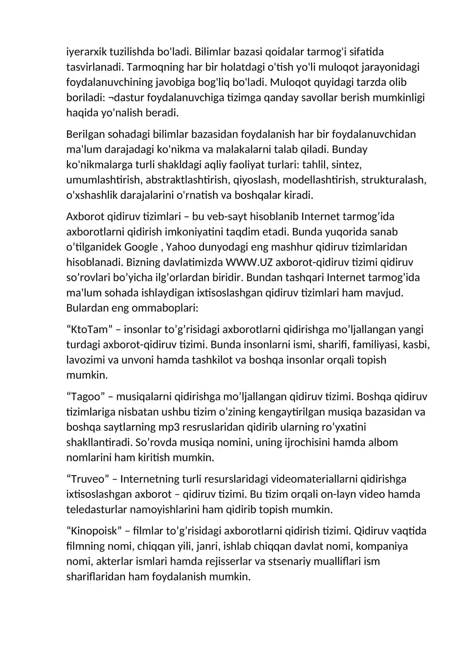 "Axborot tizimlari va texnologiyalar" 3