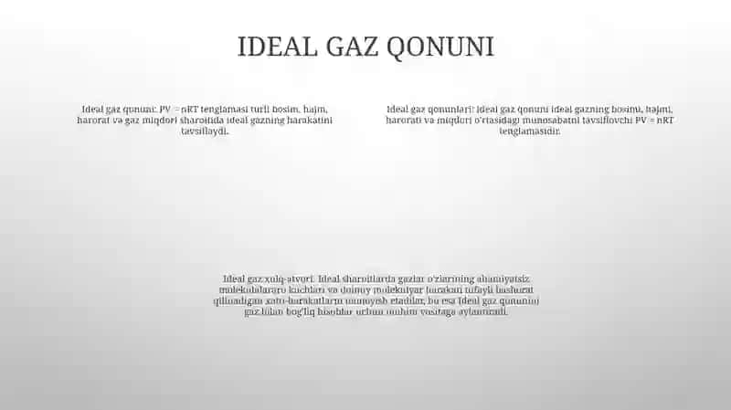 Ideal Gaz Qonunlari 3