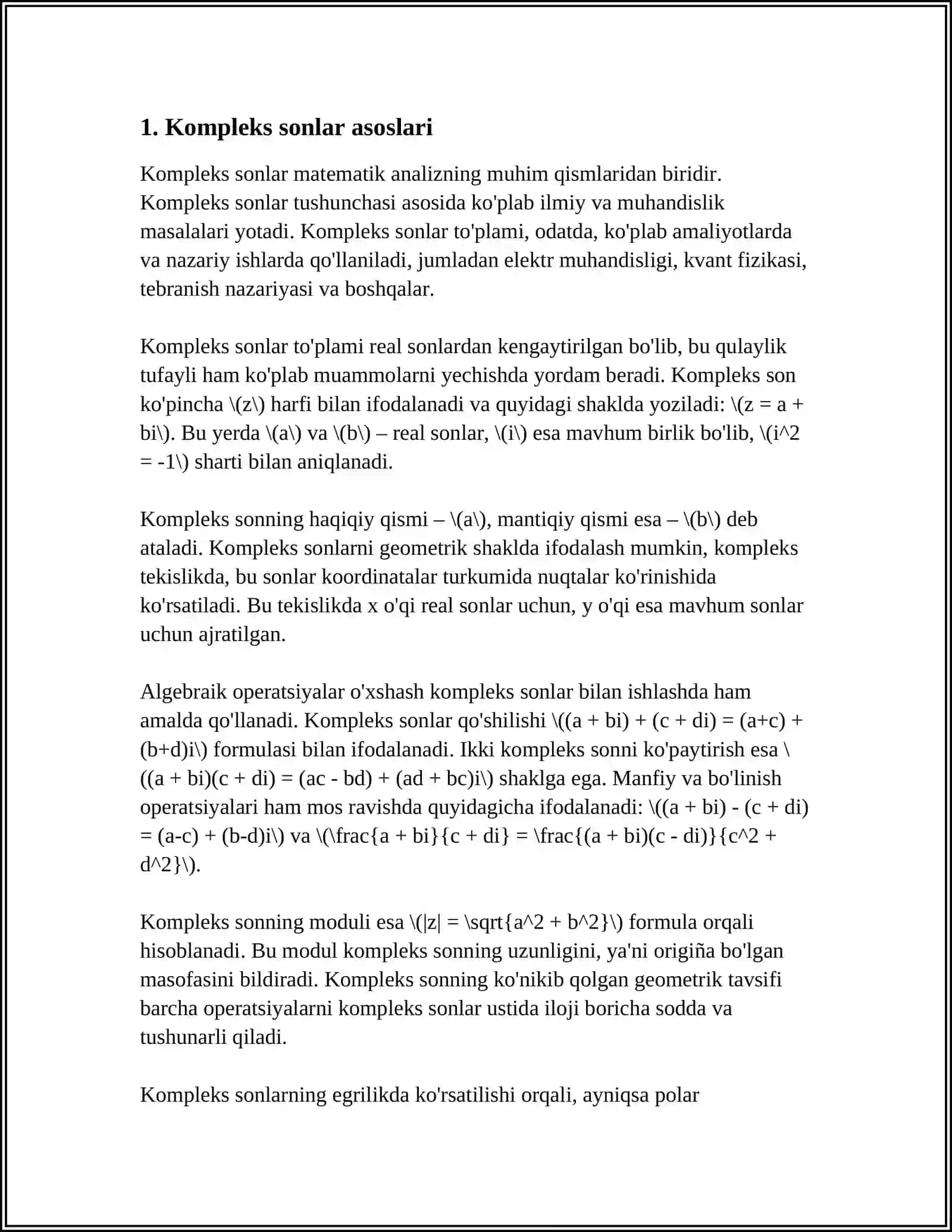 KOMPLEKS SON HAQIDA TUSHUNCHA 3