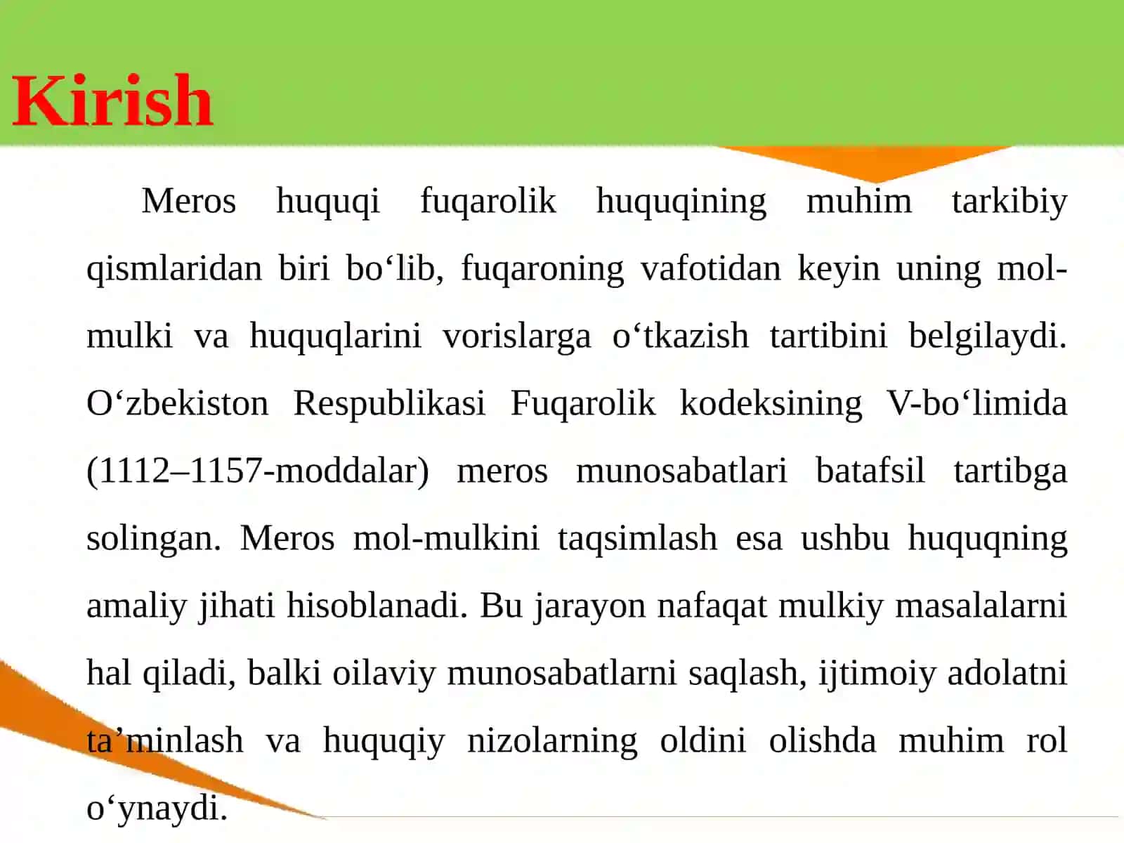 Meros mol-mulkini taqsimlash 3