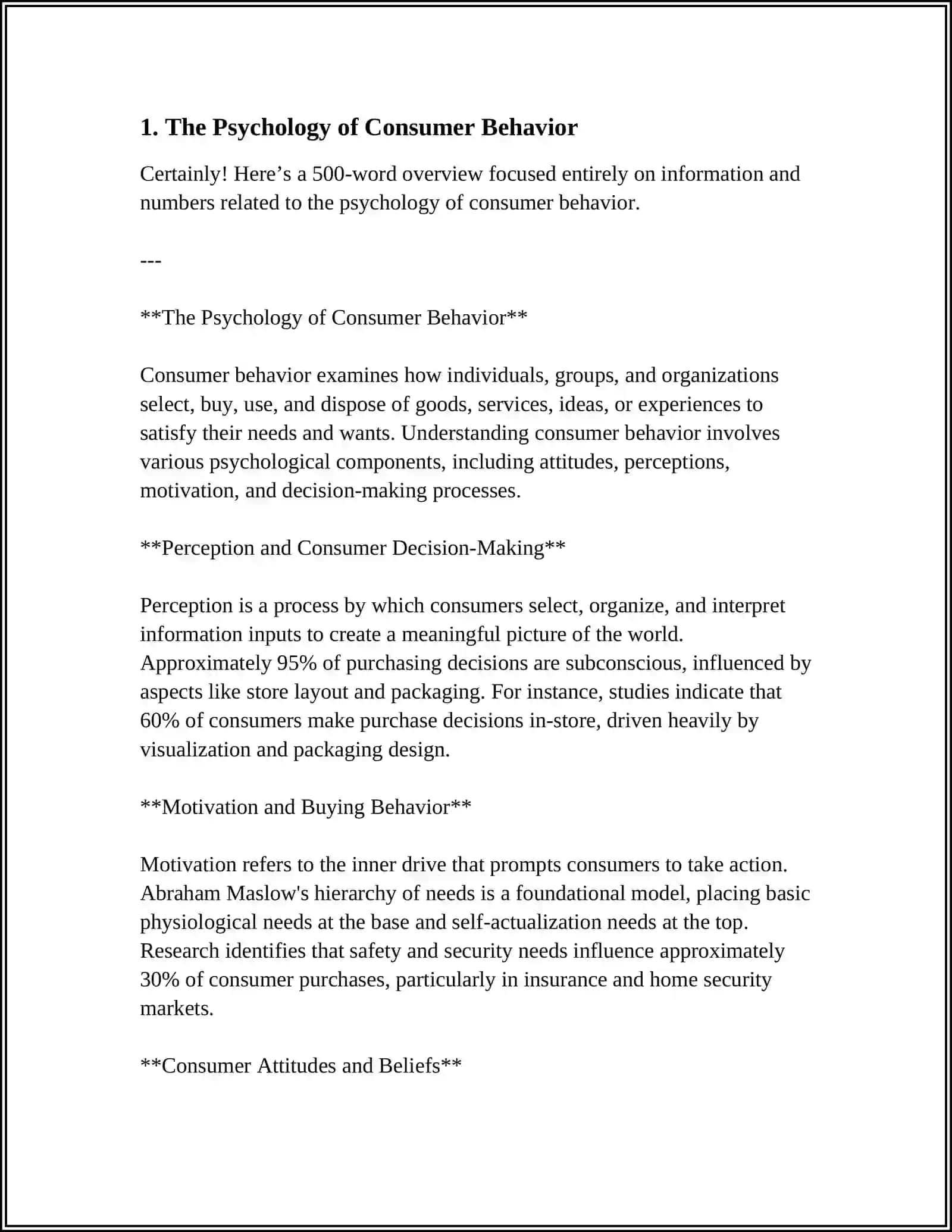 The Psychology of Consumer Behavior 3