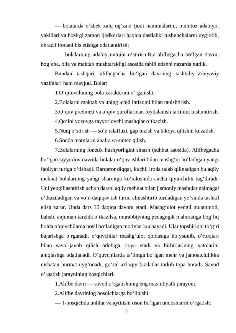 Savod oʻrgatish davri yozuv darslarida oʻtkaziladigan diktantlar 3