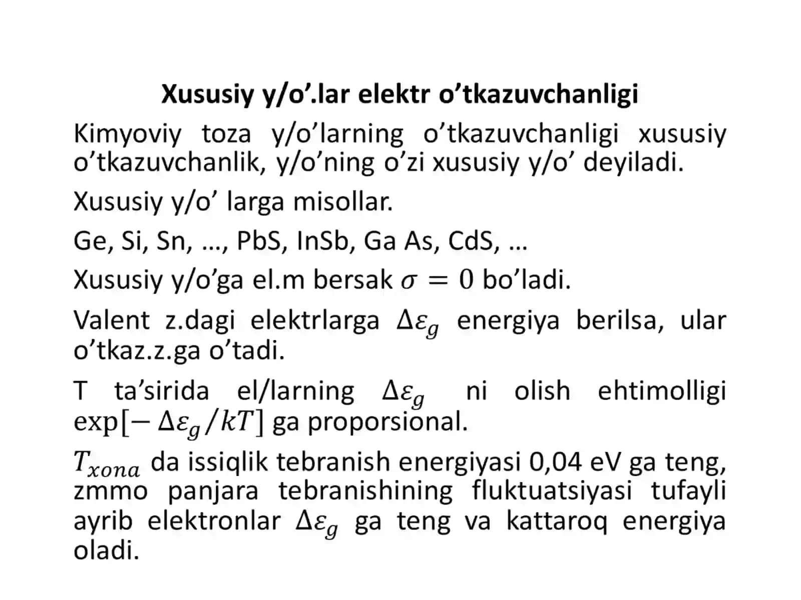 XUSUSIY Y/O’LAR ELEKTR O’TKAZIVCHANLIGI 3
