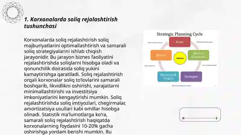 Korxonalarda soliqlarni rejalashtirish 3