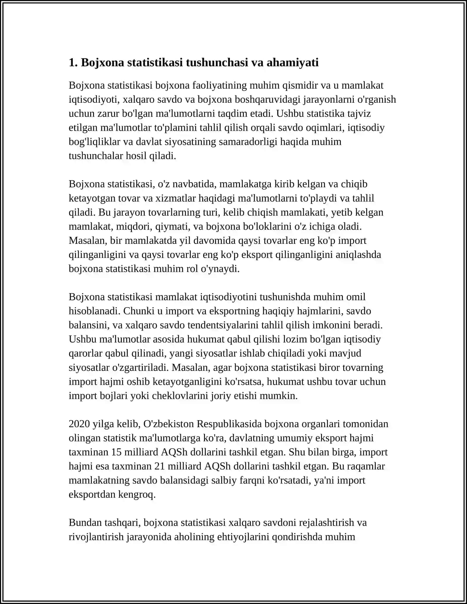 Bojxona statistikasi 3