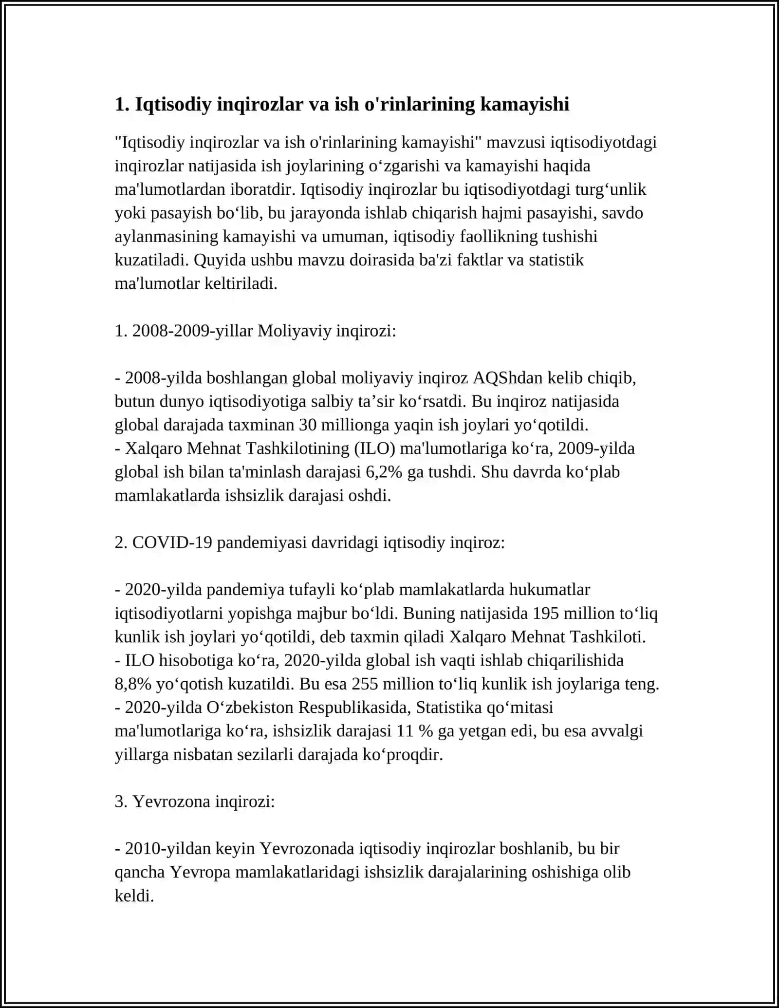ISHSIZLIKNI KELIB CHIQISH SABABLARI VA NAMAYON BÓLISH SHAKILLARI 3
