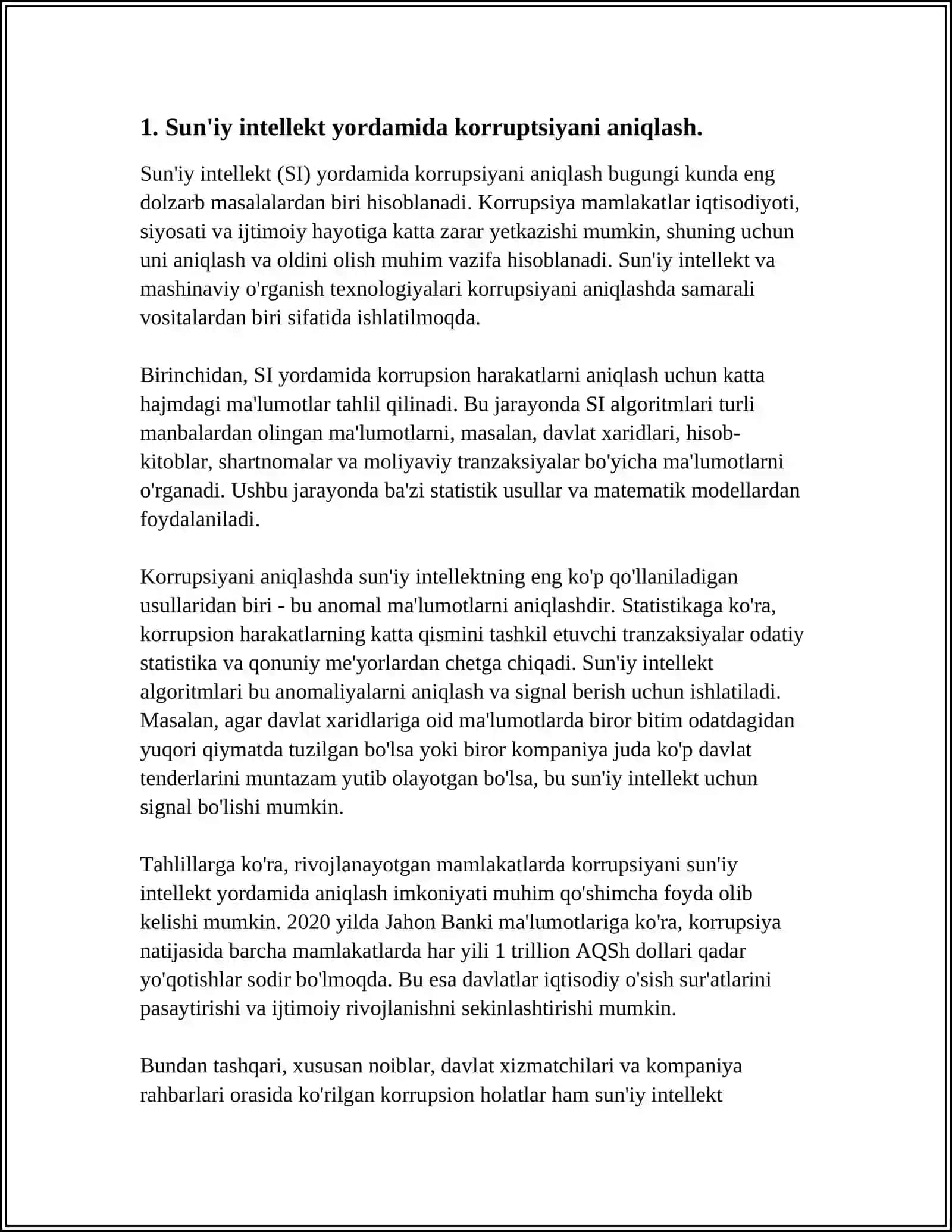 ZAMONAVIY TEXNOLOGIYALAR VOSITASIDA KORRUPSIYAGA QARSHI KURASHISH MASALALARI 3