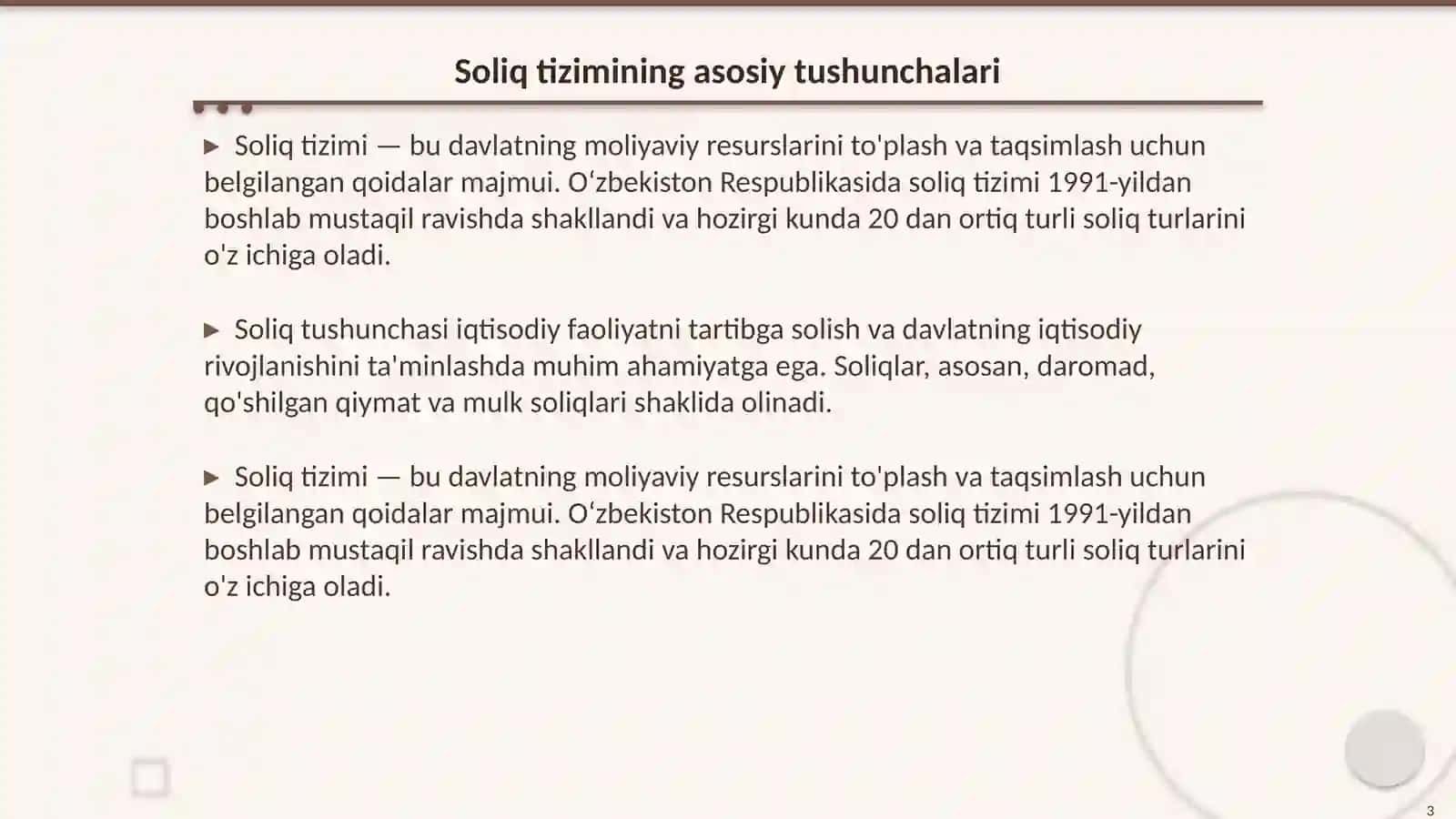 Uy xo‘jaliklarini soliqqa tortish 3
