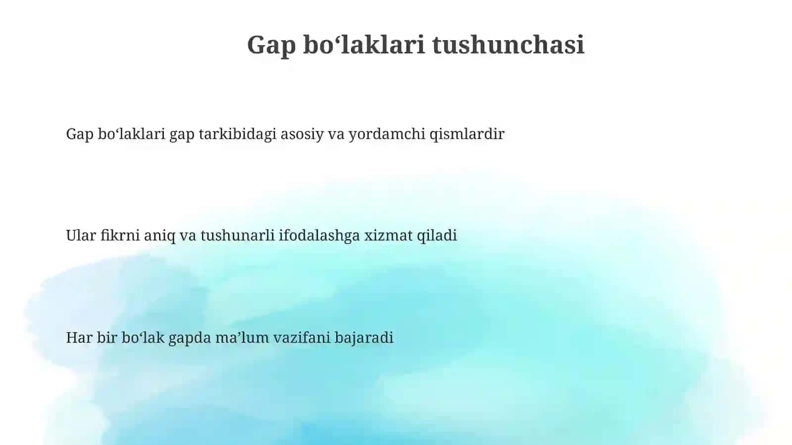 Gap boʻlaklari 3