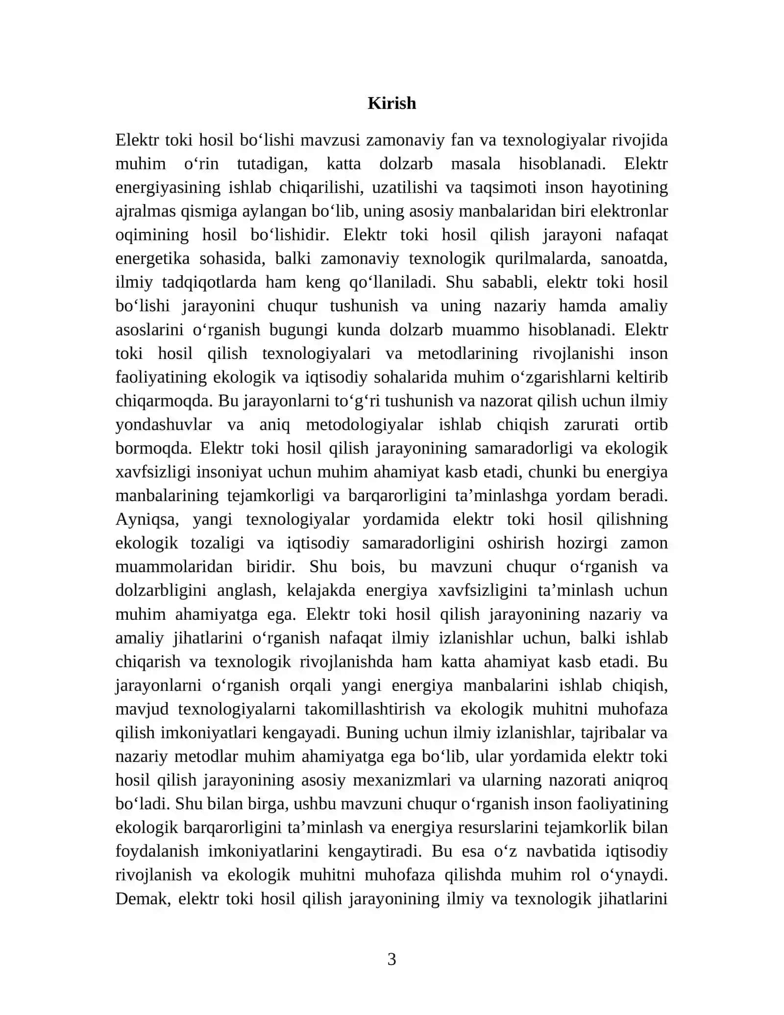 Elektr toki hosil boʻlishi 3