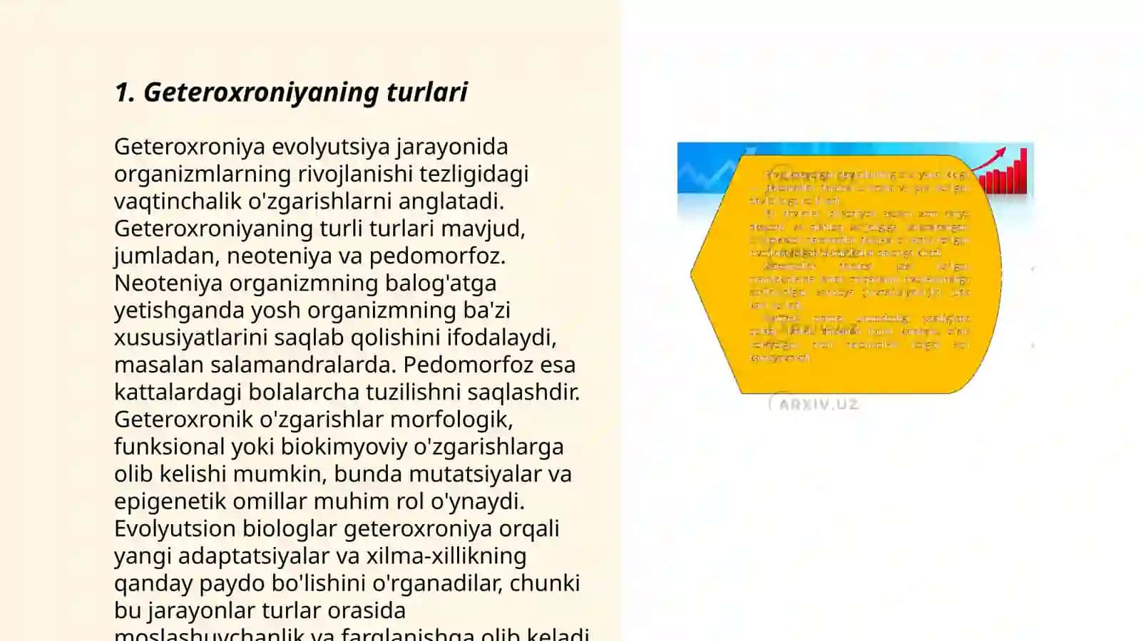 O‘sish va rivojlanish geteroxroniyasini 3