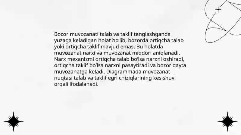 Bozor muvozanati 3