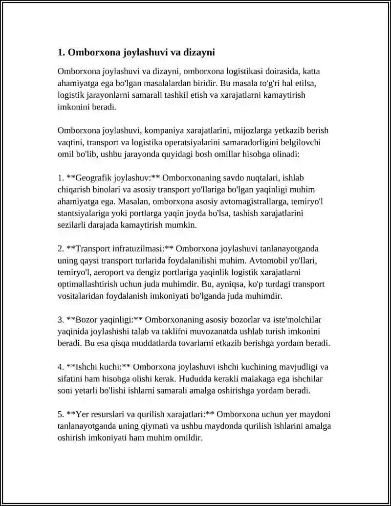 Omborxona Logistikasi 3