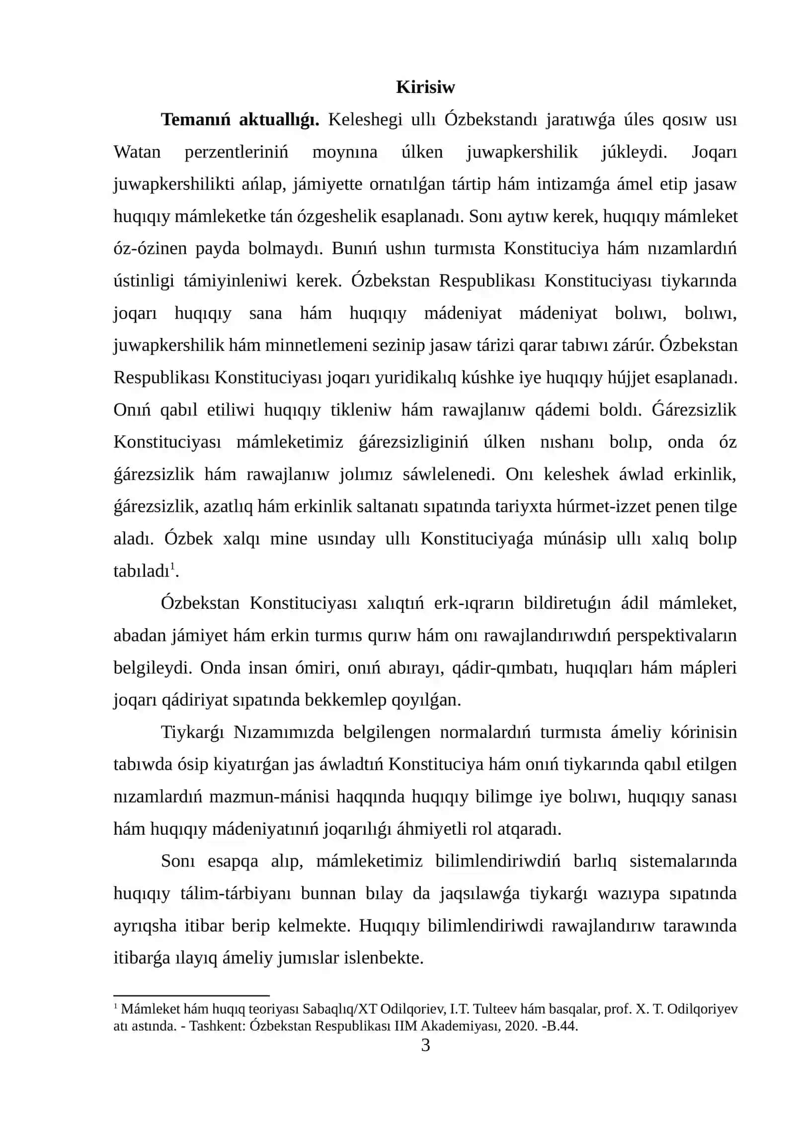 Ózbekstan Respublikası Oliy Majlisi qáliplesiwi 3