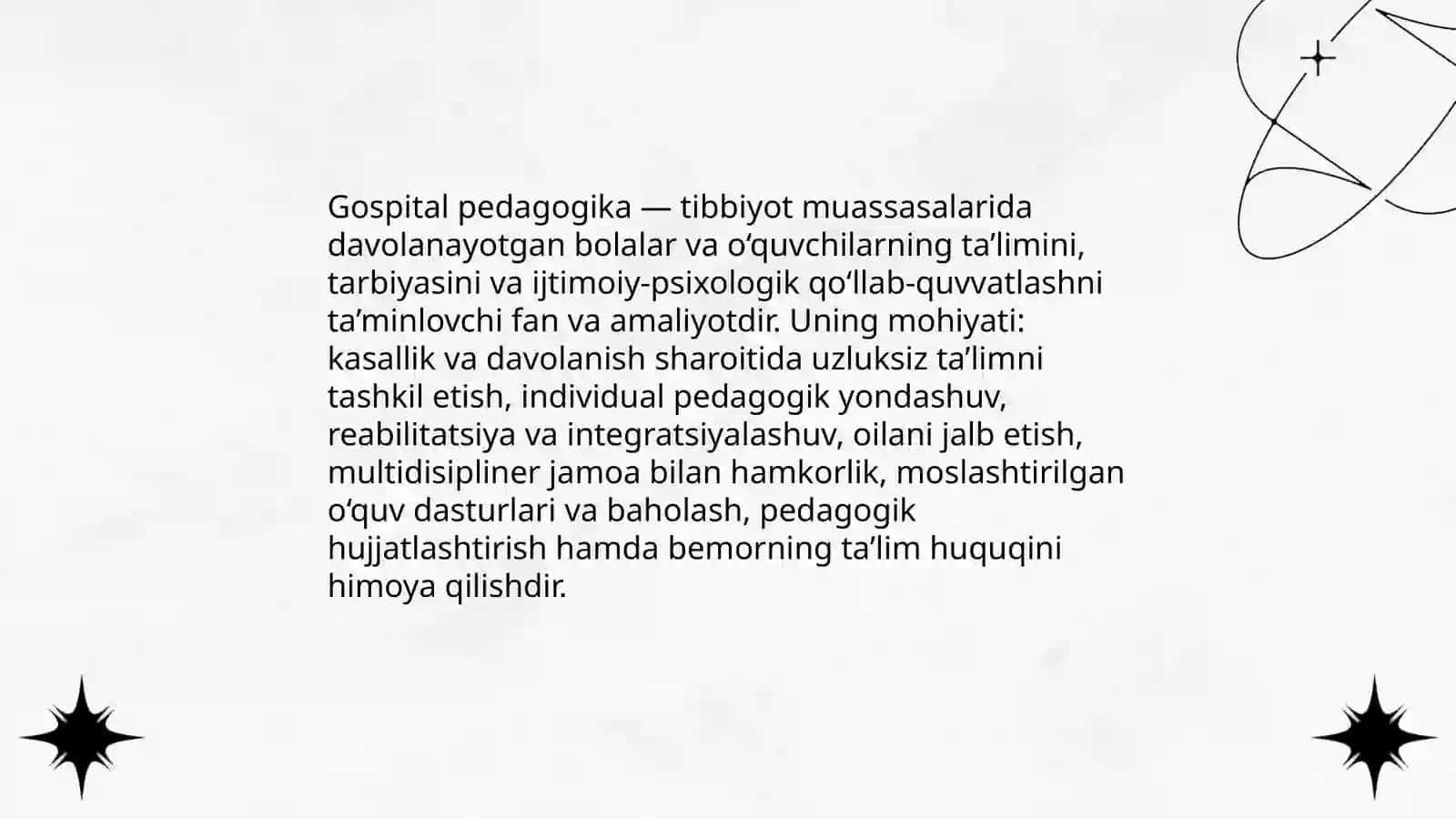 Gospital pedagogika va uning tamoyillari 3