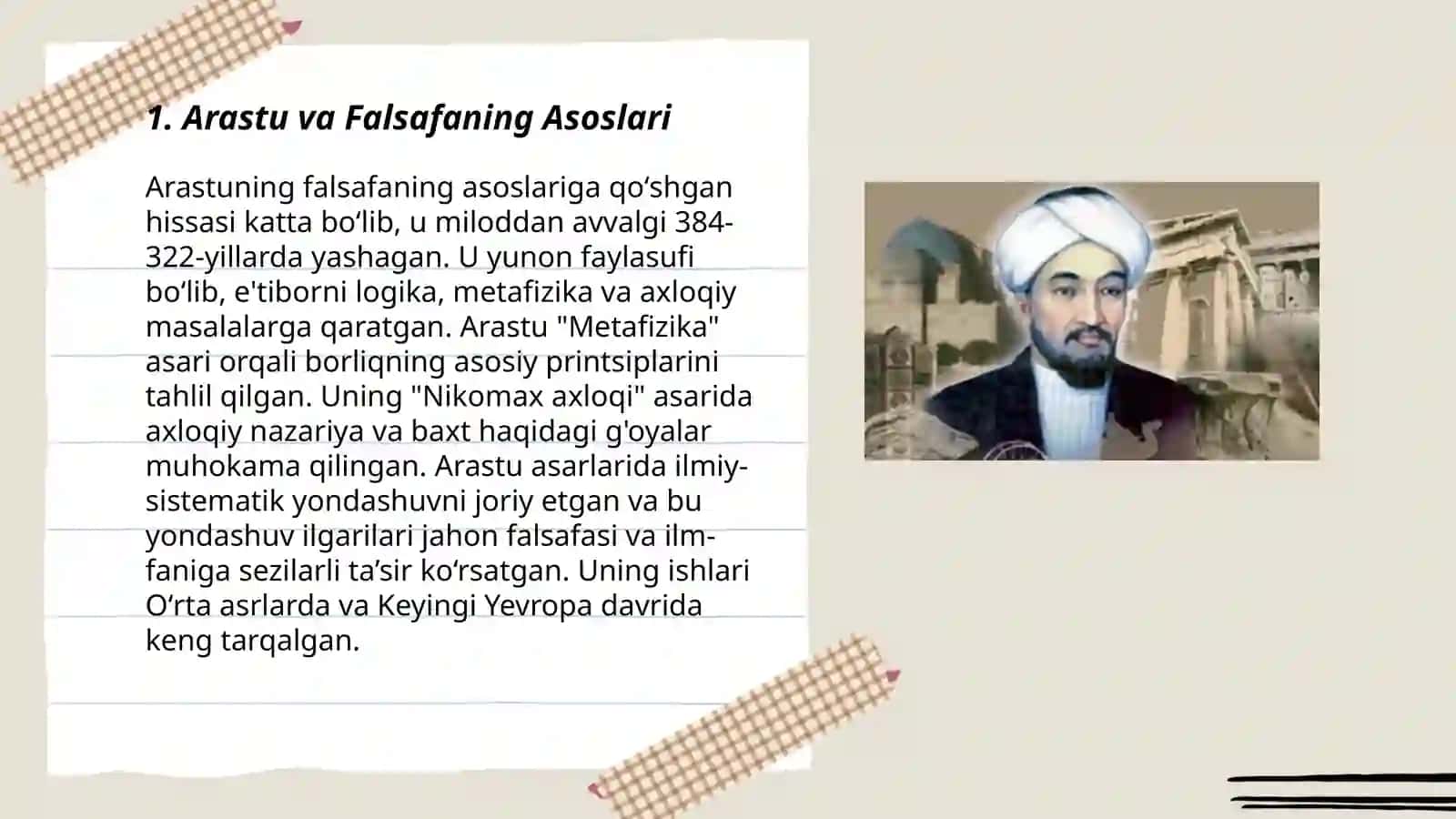 Arastu va Falsafaning Asoslari 3