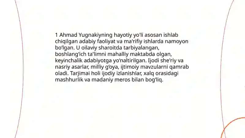 Ahmad Yugnakiy hayoti va ijodi 3