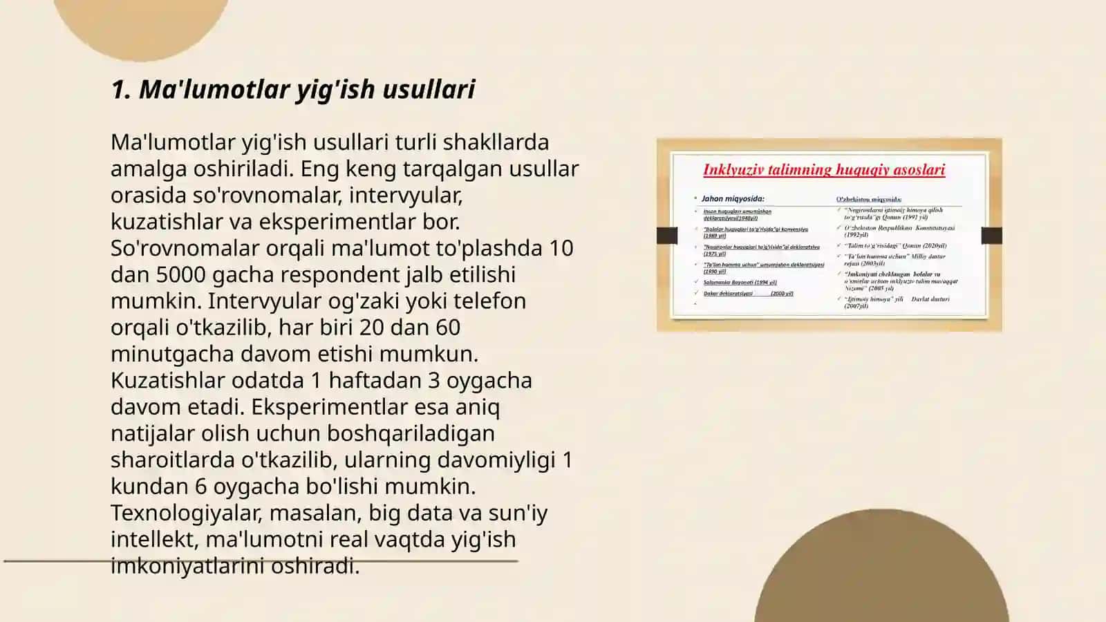 Ma'lumotlar yig'ish usullari 3