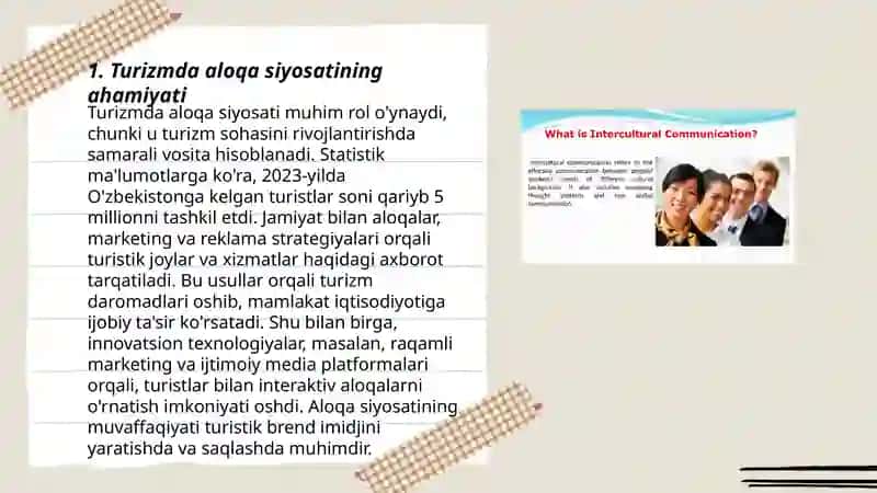 Turizmda aloqa siyosati 3