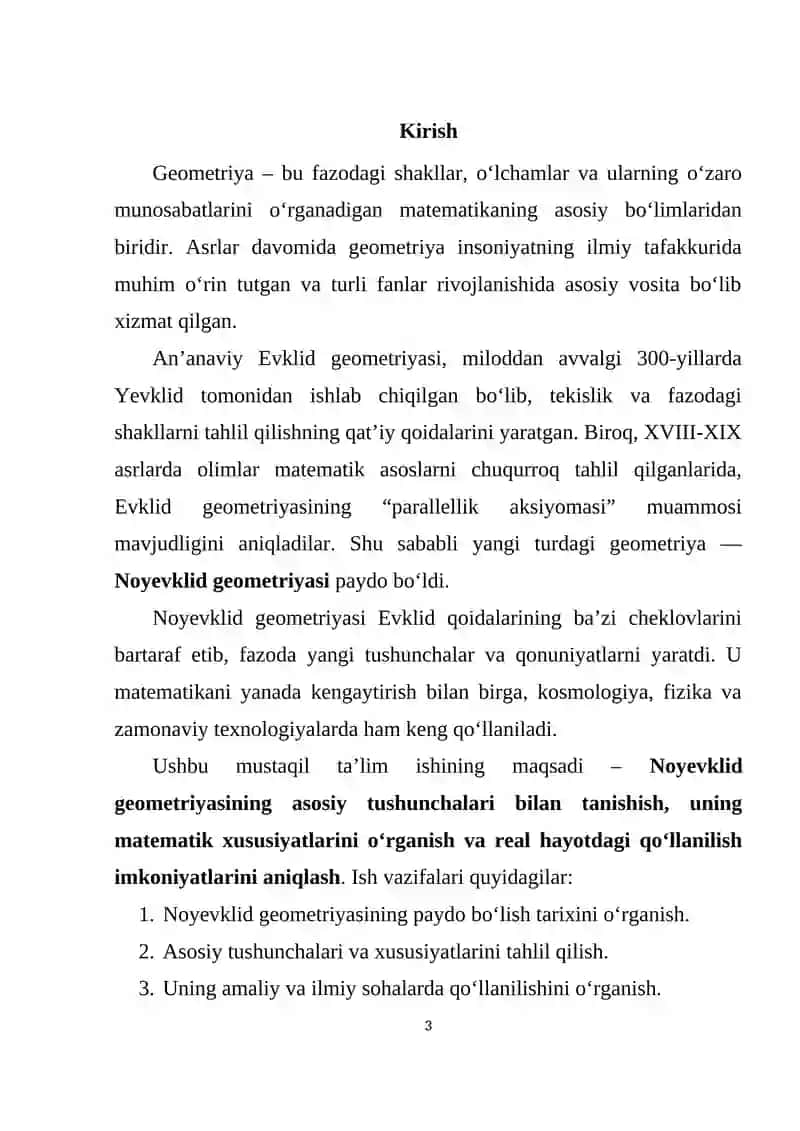 NOYEVKLID GEOMETRIYA 3
