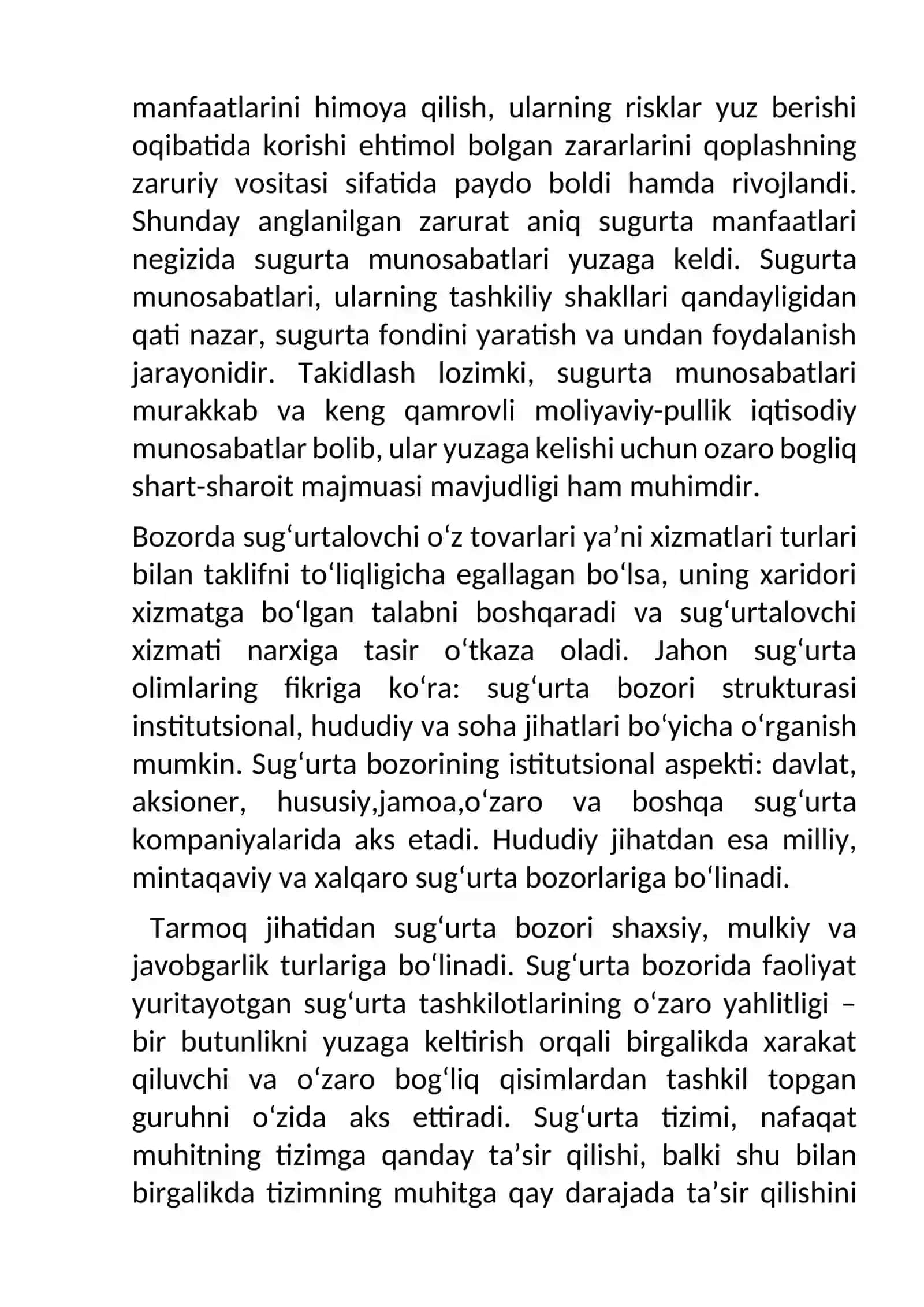 Sug’urta bozorini statistik org’anish 3