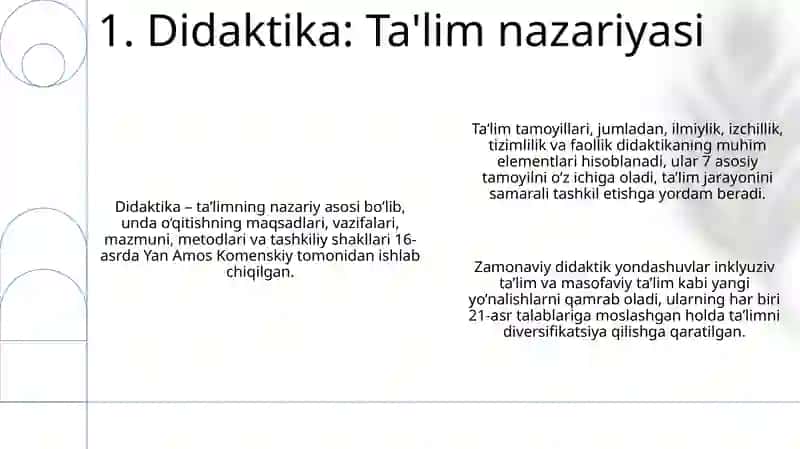 Didaktika ta'lim nazariyasi 3