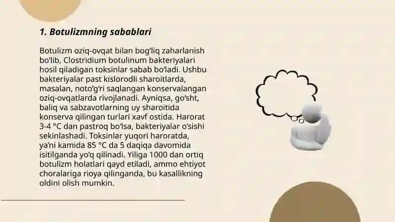 Botulizim ovqat toksikonfeksiyasi 3