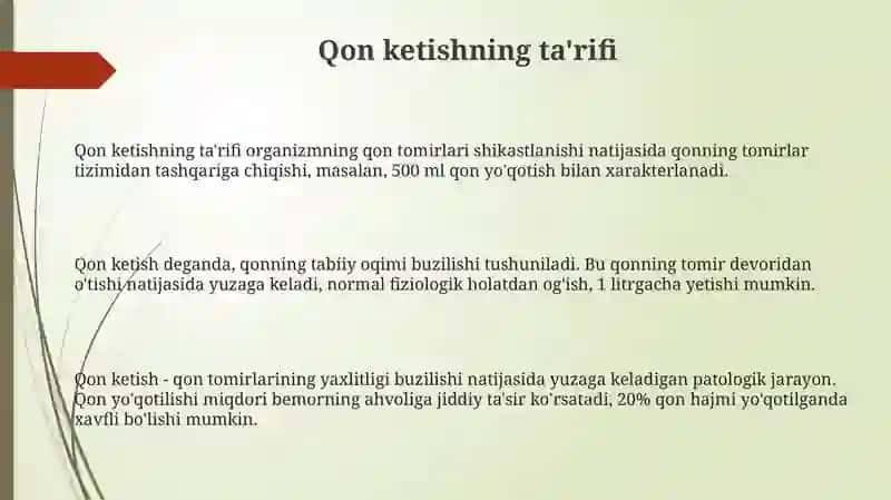 Qon ketish 3