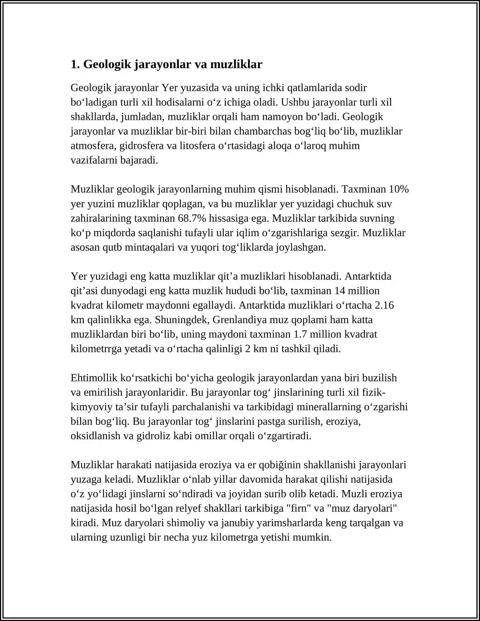 MUZLIKLARNINIG GEOLOGIK ISHI 3